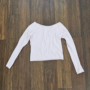 Urban Outfitters Off The Shoulder Light Pink Long Sleeve